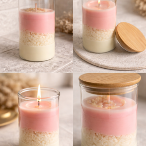 Blush Serenity Layered Candle